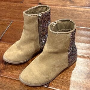 Crewcuts Glittery Tan Kids Boots